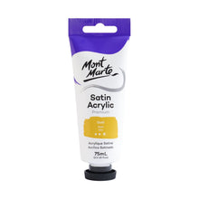 Load image into Gallery viewer, Satin Acrylic Paint Premium 75ml (2.5 US fl.oz) Tube - Gold