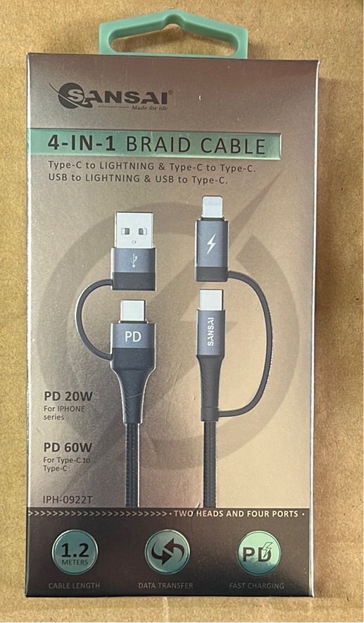 4 in 1 Braid Cable