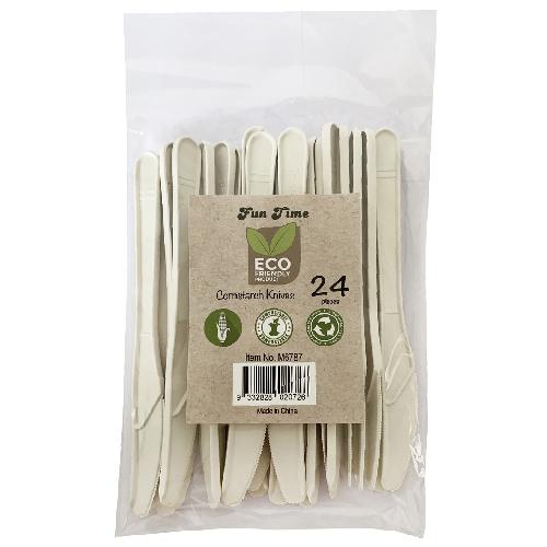 Cornstarch eco-friendly compostable Disposable Knife 24pcs