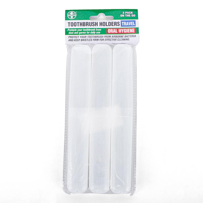 Toothbrush Holders Clear Travel 3pk