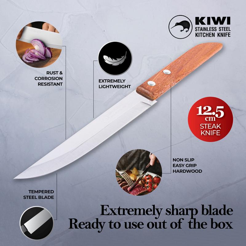 KIWI Utility Knife Wood Handle 12.5cm