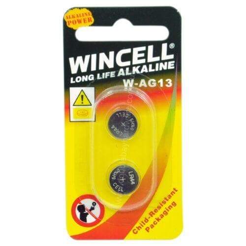 Wincell Long Life Alkaline 1.5V Cell Battery AG13/SR44W/SR44/357/A76/LR44