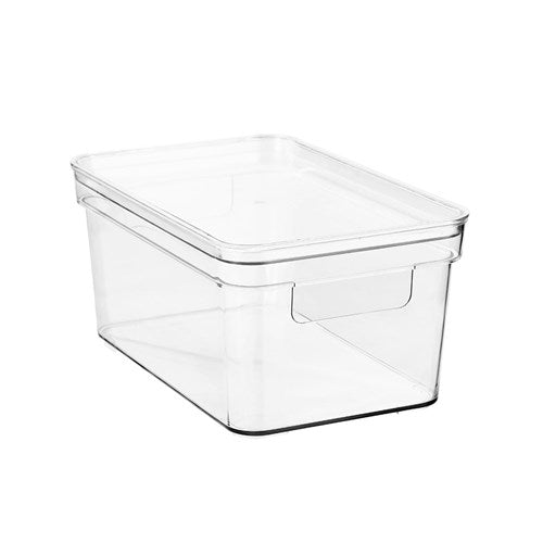 CRYSTAL STORAGE CONTAINERW/LID SML 26X17X12.5CM