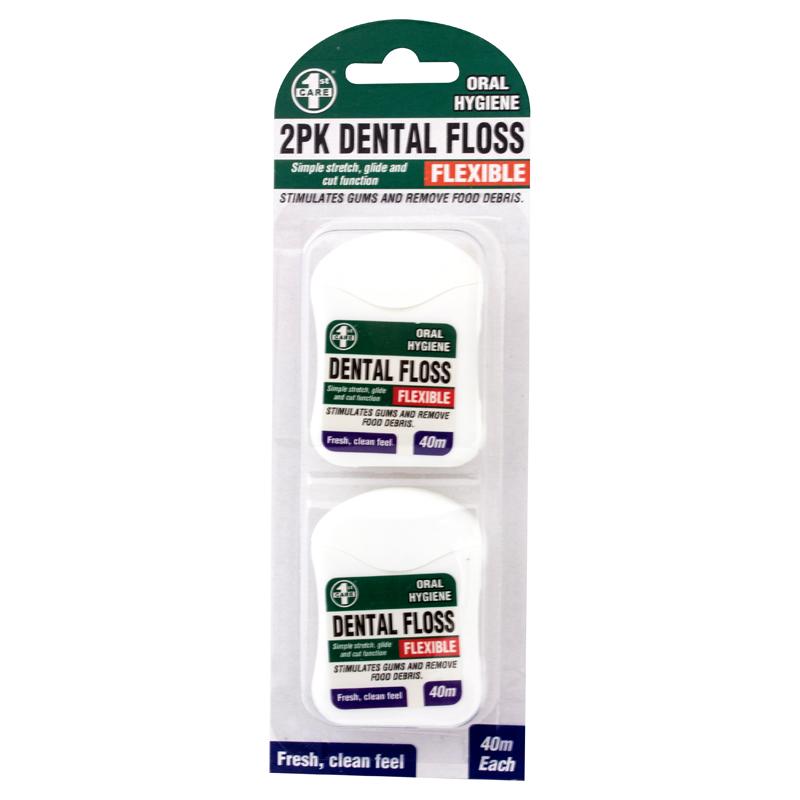 Dental Floss 40m Each 2pk