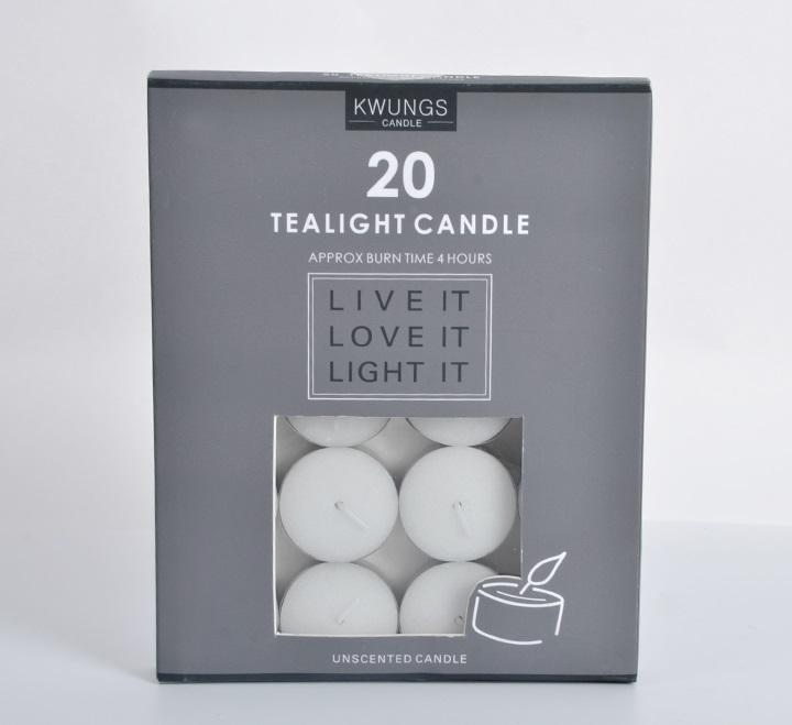 9HR 20PK white Tea Light Candle