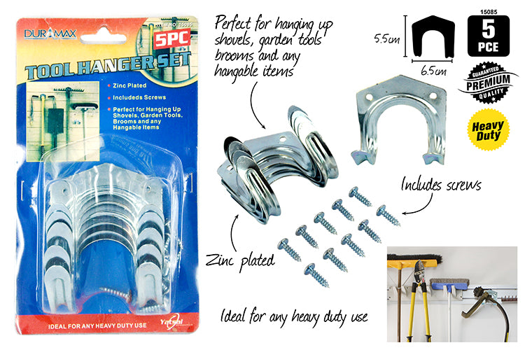 5pce Tool Hanging Set-Zinc Plated