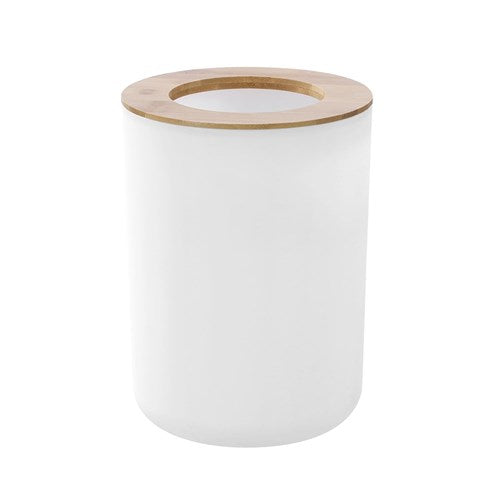 BANO BATHROOM BIN 6L BAMBOO TOP 19.5X19.5X26CM