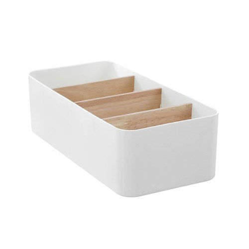 BANO ORGANISER 4 SECTION BAMBOO INSERTS 26.5X13X8CM