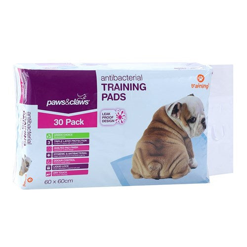 TRAINING PADS 30PKANTIBACTERIAL 60X60CM