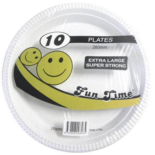 Plastic Round Plate  260mm PK10