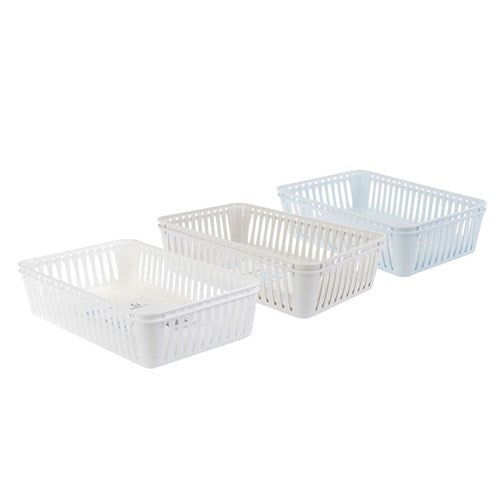 ORGANISER BASKETS 2PK25X16X6CM 3 ASSTD