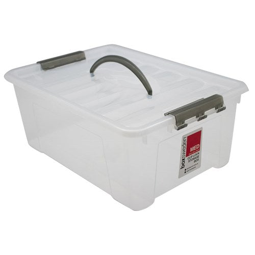 CARRY BOX WITH HANDLE12L TRANSPARENT