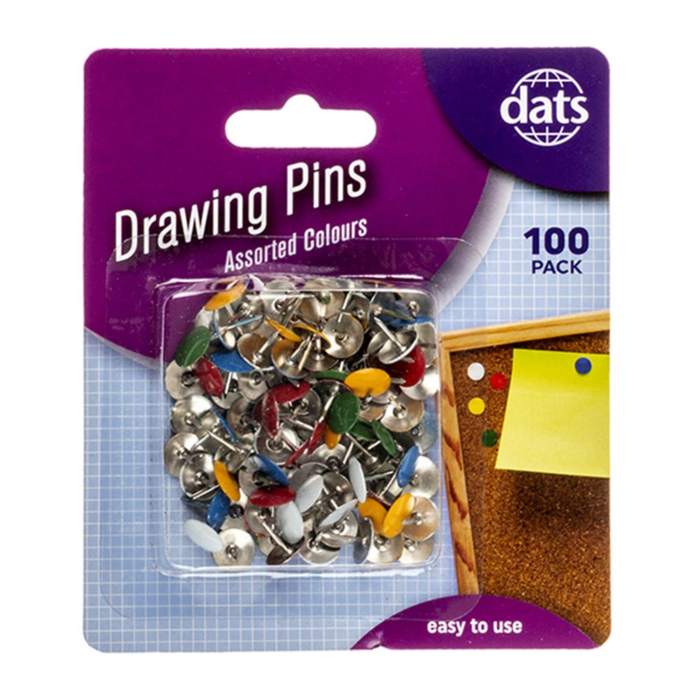 Pin Drawing Asstd Cols 100pk