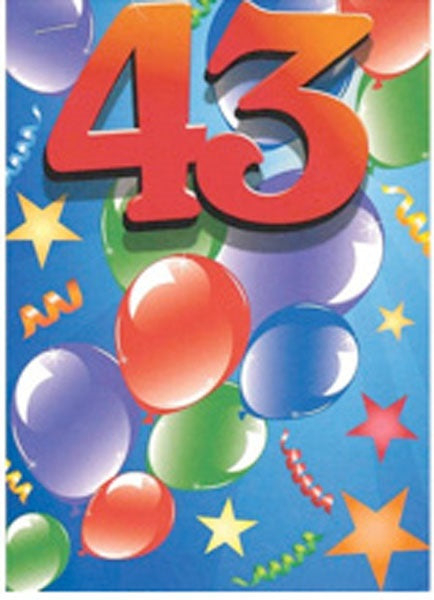 CARD PARTYAGE BD AGE 43 G