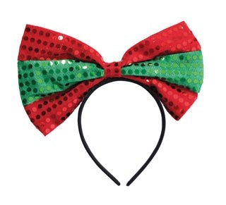 CHRISTMAS BOW HEADBAND