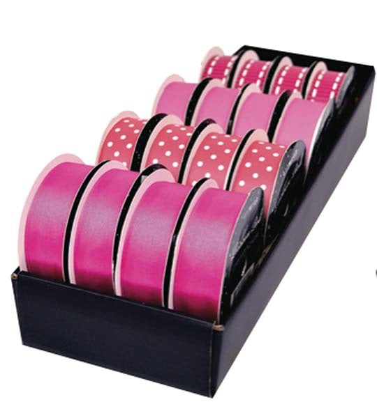 RIBBON ROLL 22MM HOT PINK