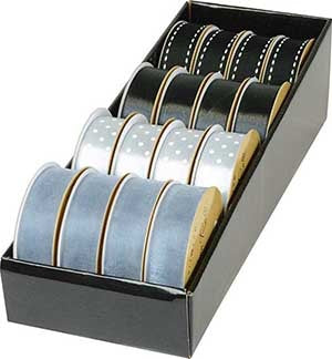 RIBBON ROLL 22MM BLACK & SILVER