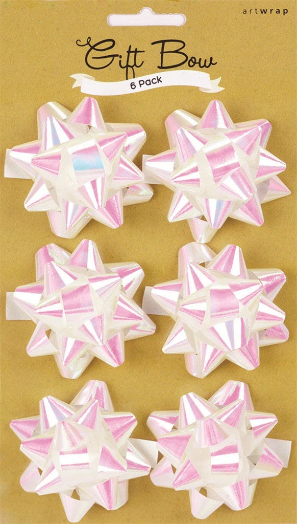 BOW 6PK MINI STAR IRIDESCENT