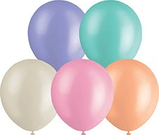 BALLOON 10PK PASTEL ASSTD 30CM