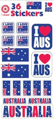 STICKER SHEET I LOVE AUSTRALIA