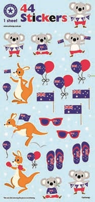 STICKER SHEET AUSTRALIA CUTE