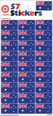 STICKER SHEET AUSTRALIAN FLAGS