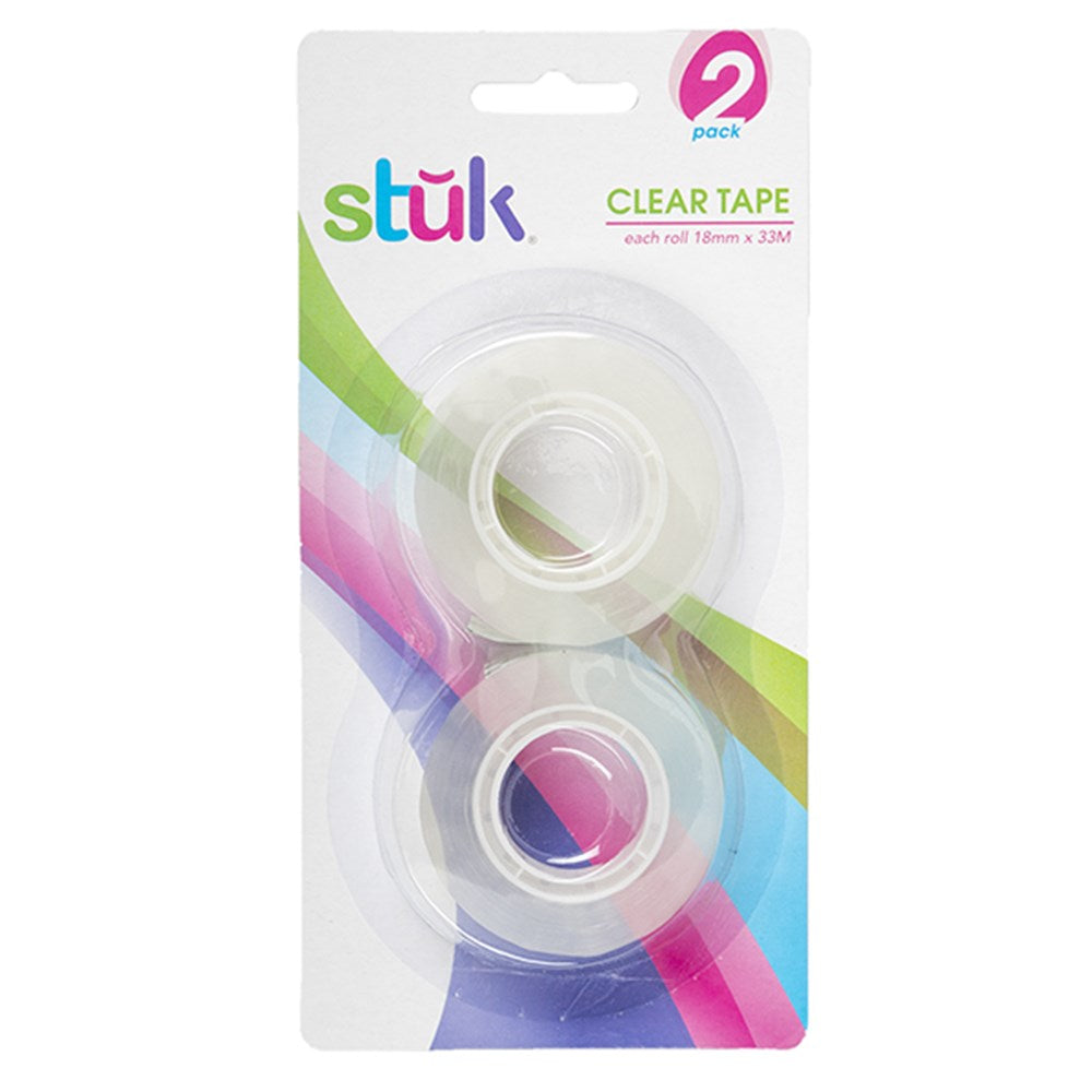 Tape Refill Clear 18mm x 33M 2pk