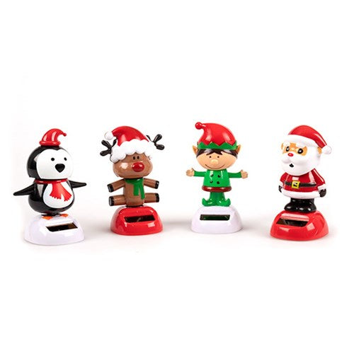 Decoration Solar Dancing Xmas Character 4 Asstd