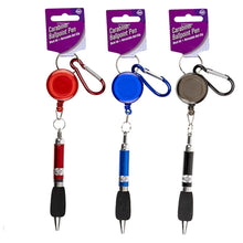 Load image into Gallery viewer, Pen Ballpoint Carabiner Asstd with Black Ink
