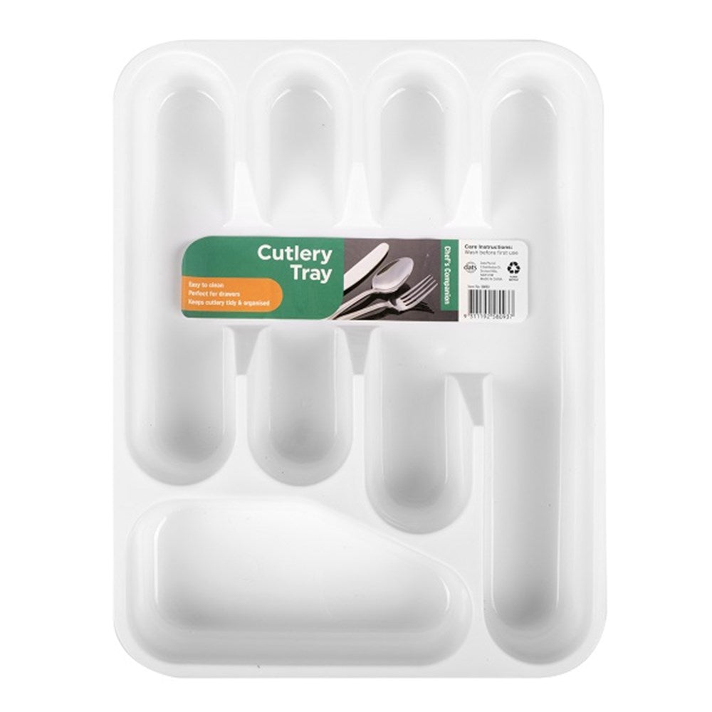 Tray Cutlery Plastic White 32.5x25.2cm