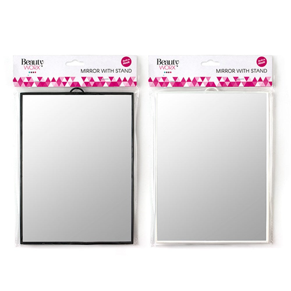 Mirror Rectangle w Stand Small 2 Asstd Cols 18x24cm 180x240cm