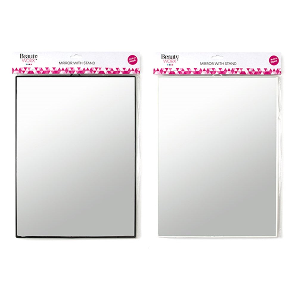 Mirror Rectangle w Stand Large 2 Asstd Cols 30x40cm 300x400mm