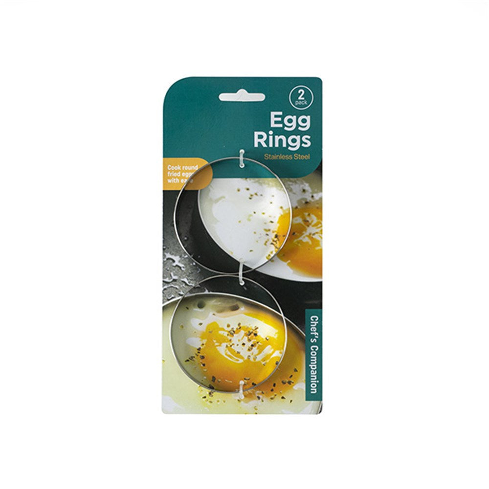 Egg Rings Stainless Steel Pk2 7.5cm