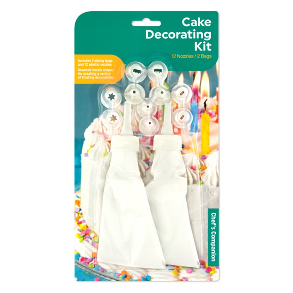 Cake Decorating Kit Pk2 w PP Nozzles Set of 12