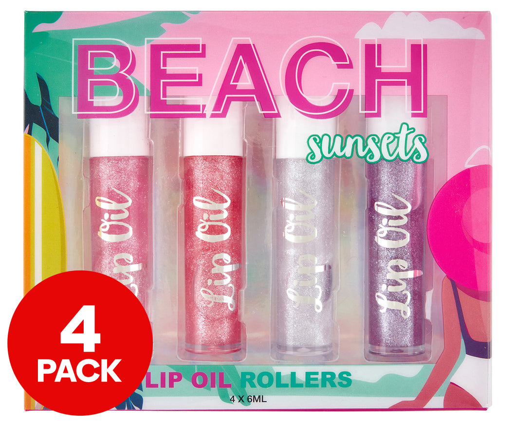 BEACH LIP OIL ROLL ON 4PK