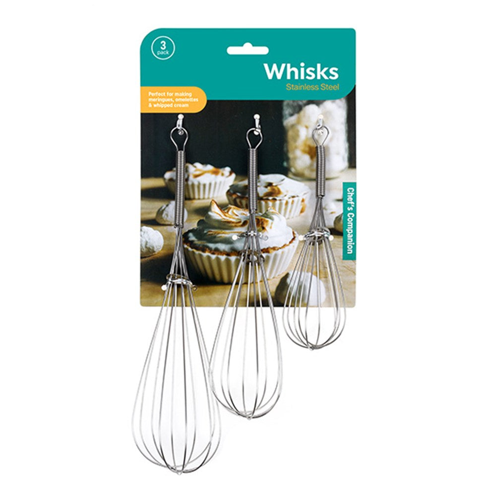 Whisk Stainless Steel 3pk 17.5cm 22cm 26.5cm S/S430