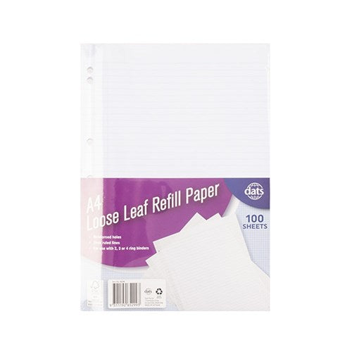 Paper Refills A4 Reinforced 100pk P7.1 FSC Mix Credit