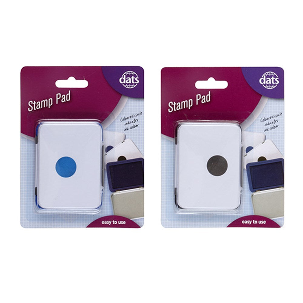 Stamp Pad 2 Asstd Cols Black Blue