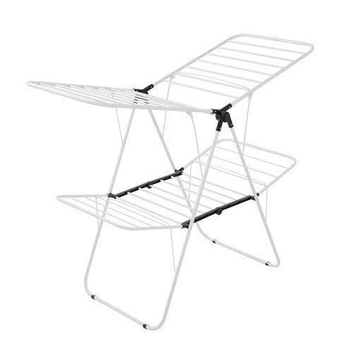 FOLDABLE CLOTHES AIRER 2 TIER147X60X97CM 32 RAILS WHITE