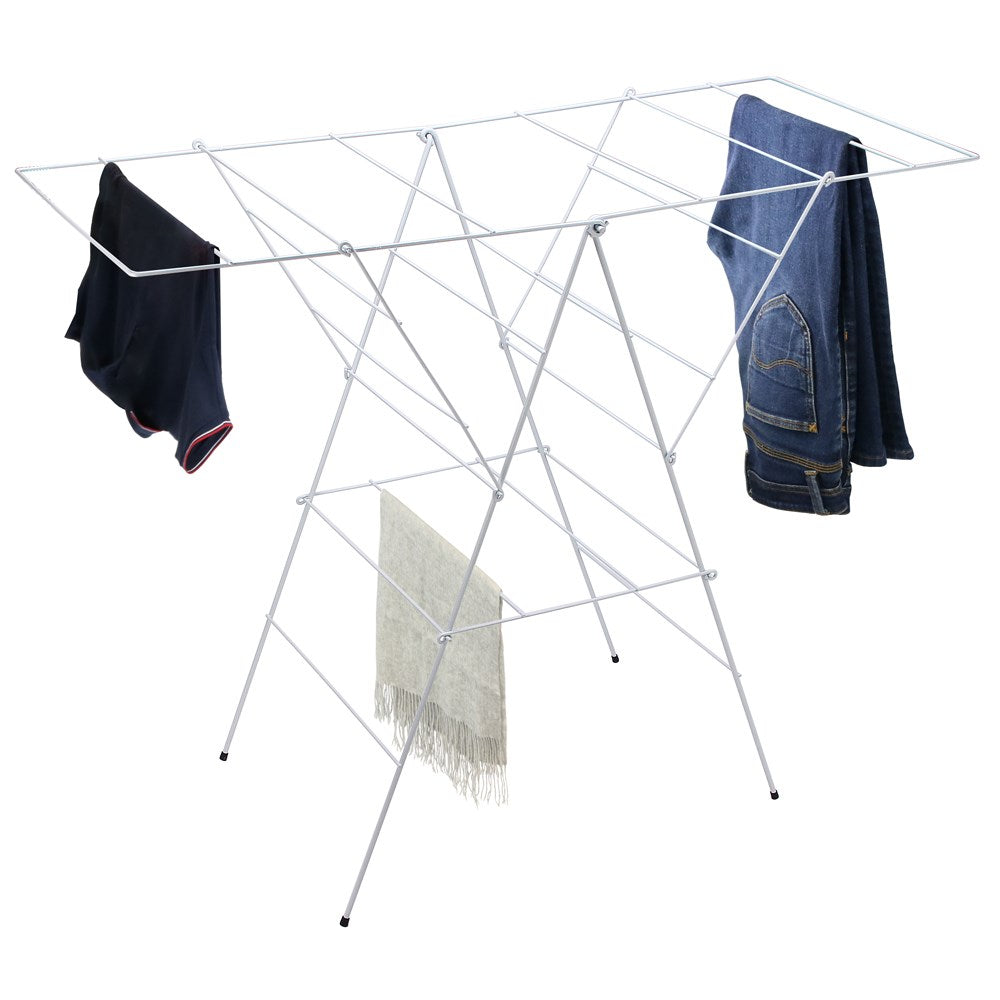 FOLDABLE WIRE CLOTHES AIRER 126X54X100CM 20 RAILS