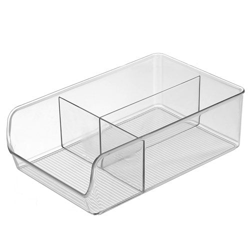 CRYSTAL STORAGE CONTAINER 3 COMPARTMENT 28X17X9CM