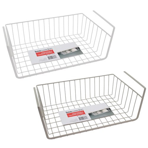 WIRE UNDERSHELF HANGINGBASKET 39X26X14CM