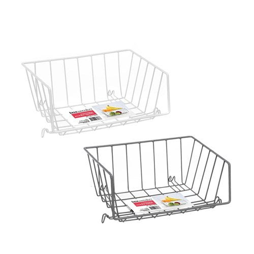 WIRE STACKABLE STORAGE BASKET 29X22X12CM