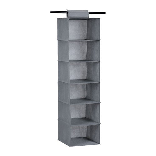 MODE HANGING WARDROBE STORAGE 30X30X115CM 2 ASSTD 6 TIER