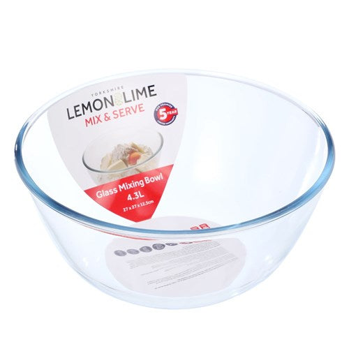 YORKSHIRE GLASS BAKEWAREMIXING BOWL 4.3L