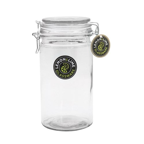 GLASS CLIP JAR 1.1L 20X10CM