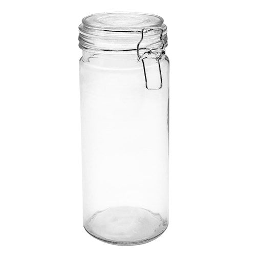 GLASS CLIP JAR 1.4L 24.5X10CM