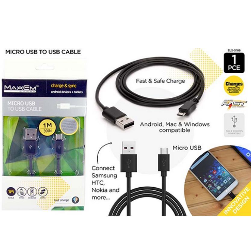 Micro USB to USB Cable 1.5m