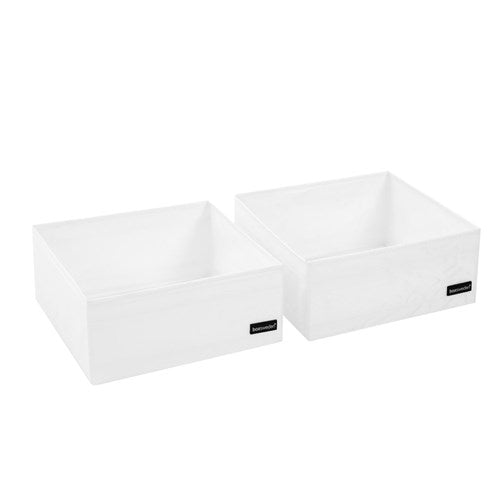 KLOSET STORAGE CUBE SQUARE2PK 28X28X13CM WHITE