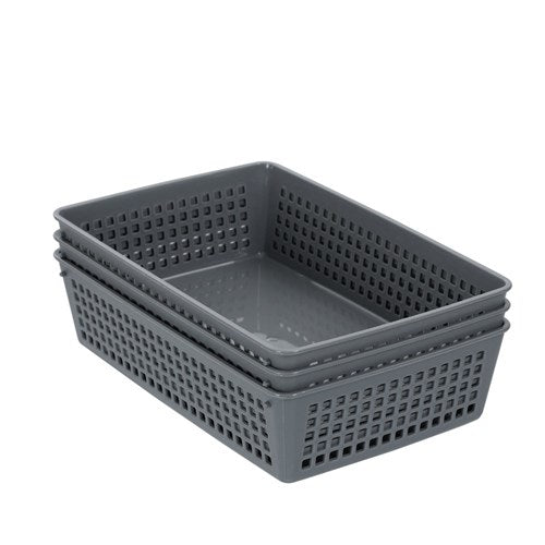 ESSENTIALS TRAY MED 3PK23.5X15X6CM 2 ASSTD